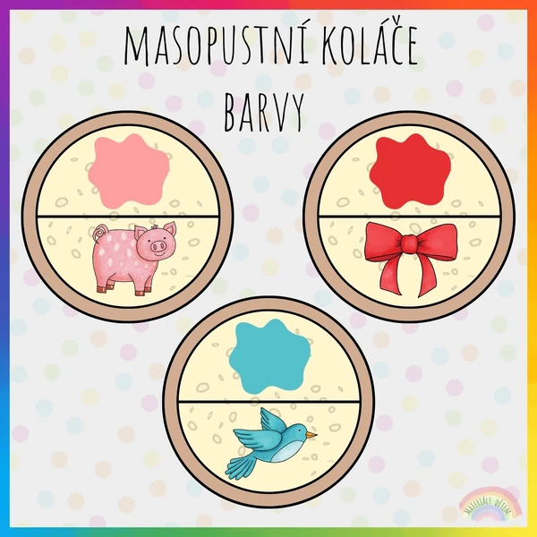 Masopustní koláče, barvy