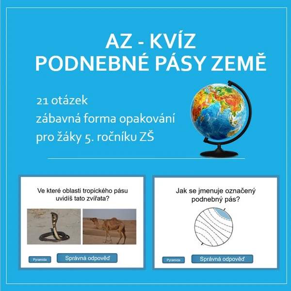 AZ-KVÍZ Podnebné pásy Země