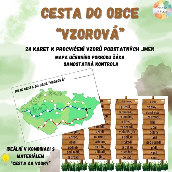 Cesta do obce "Vzorová"
