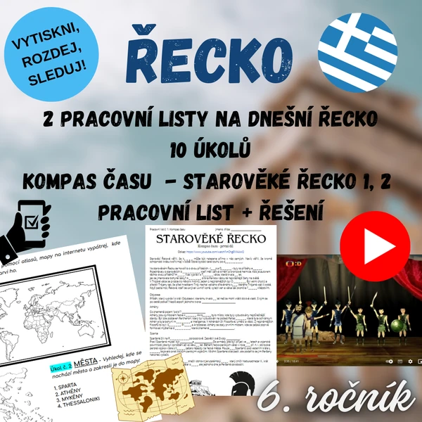 ŘECKO - PRACOVNÍ LISTY