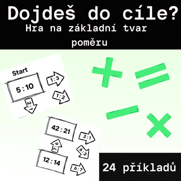 Hra - "Dojdeš do cíle?" - základní tvar poměru