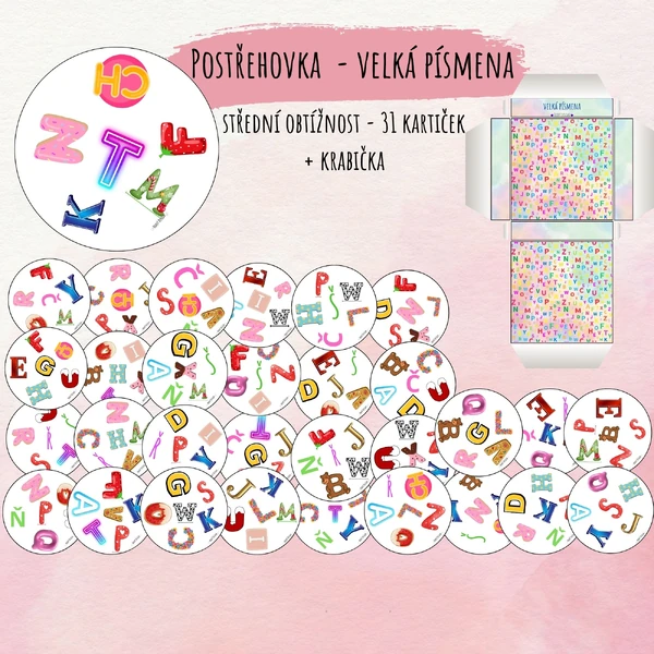 Postřehová hra - Abeceda - Velká písmena