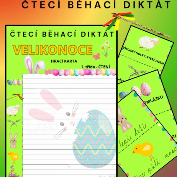 BĚHACÍ DIKTÁT - VELIKONOCE - tiskací + psací písmo