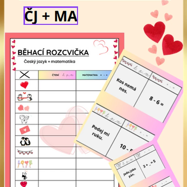 Běhací diktát - Valentýn 