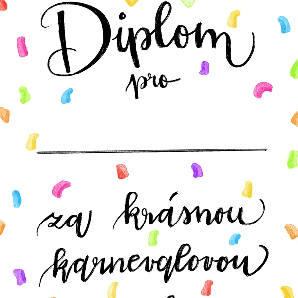 Diplom za karnevalovou masku
