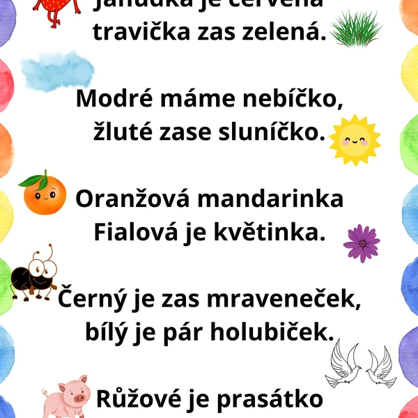 Básnička barvy