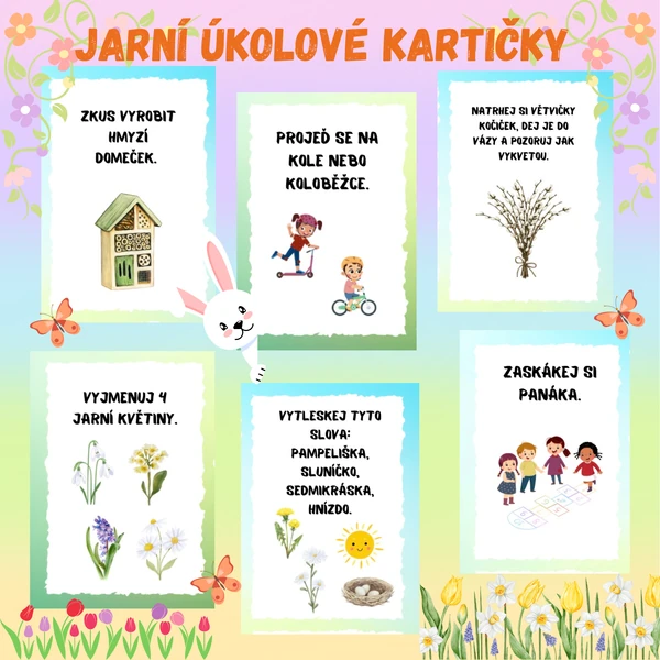 Jarní úkolové kartičky 