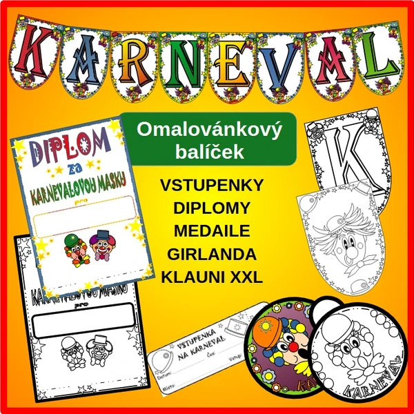 Karneval - omalovánkový balíček