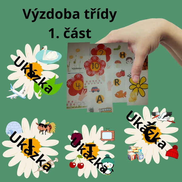 Výzdoba třídy pro prvňáčky - květinová tématika (1. část)