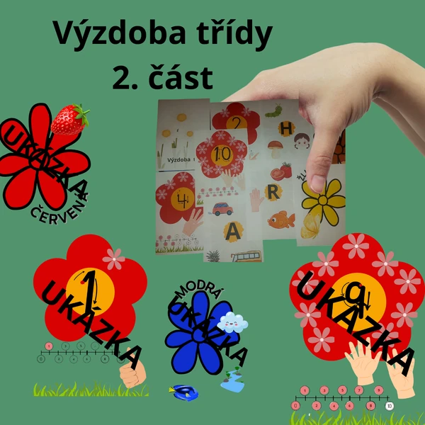 Výzdoba třídy pro prvňáčky - květinová tématika (2. část)