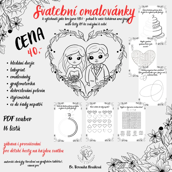 Svatební omalovánky