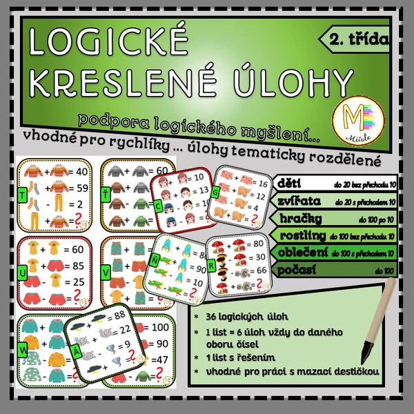 LOGICKÉ KRESLENÉ ÚLOHY- 2. třída