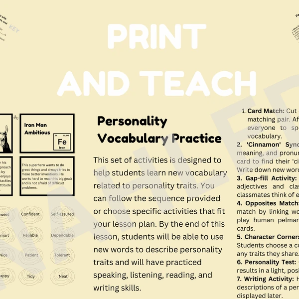 Personality Vocabulary