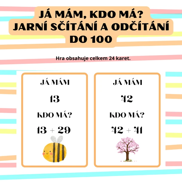 Já mám, kdo má? - jarní sčítání a odčítání do 100