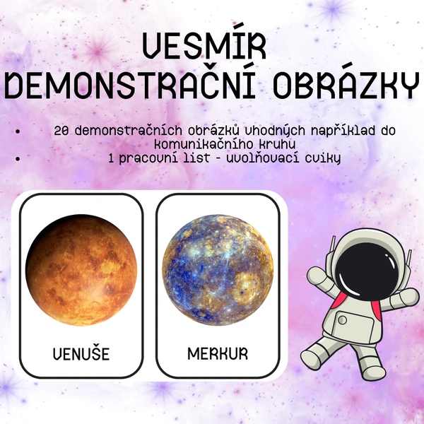 Vesmír - demonstrační obrázky