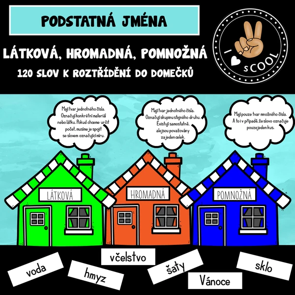Podstatná jména látková, hromadná a pomnožná