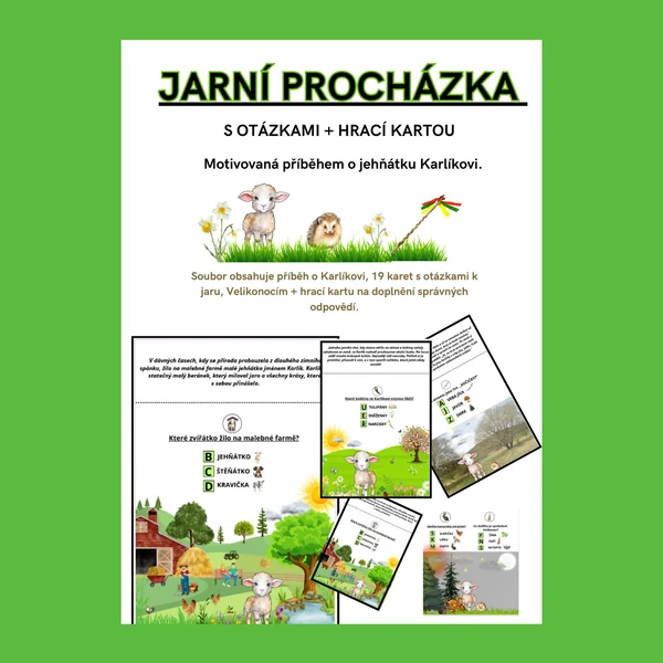 Jarní procházka s příběhem o jehňátku - tajenka