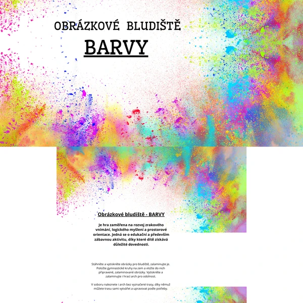 Obrázkové bludiště - BARVY