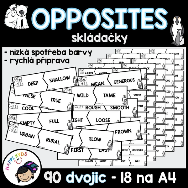 OPPOSITES - skládačky (medvědi a tučňáci)