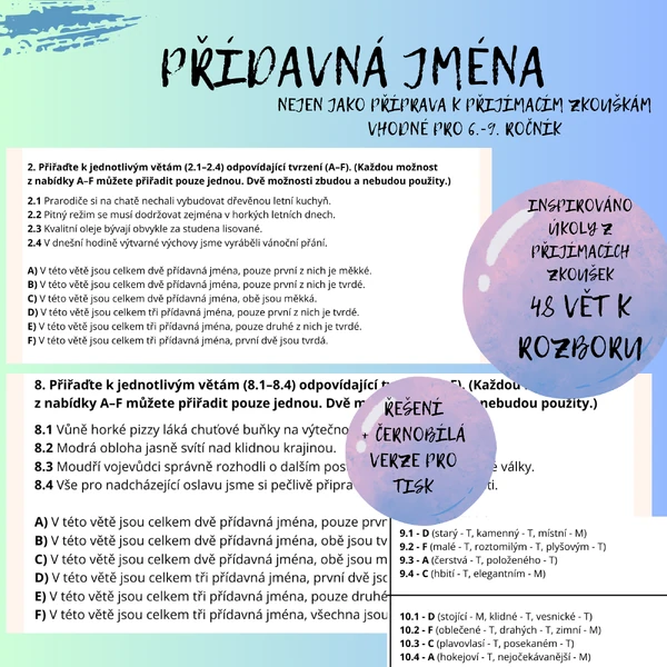 PŘÍDAVNÁ JMÉNA