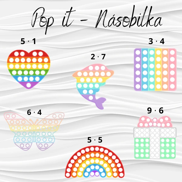 Pop it - násobilka 1-2