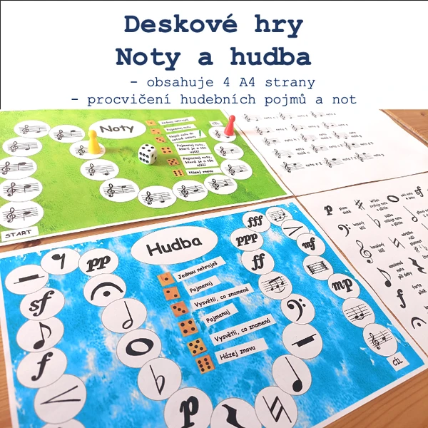 Deskové hry - noty, hudba