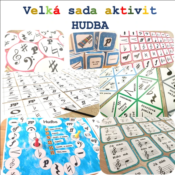 Velká sada aktivit - hudba a noty