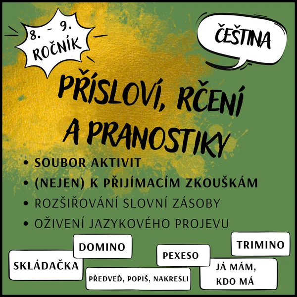 Přísloví, rčení a pranostiky - sada aktivit