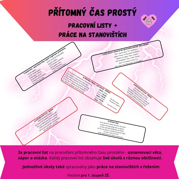 Present simple - pracovní listy