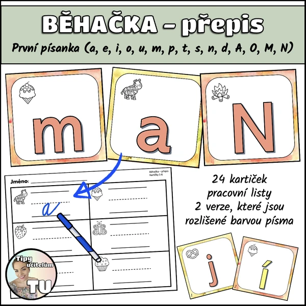 Běhačka - přepis (z tiskacího písma na psací)