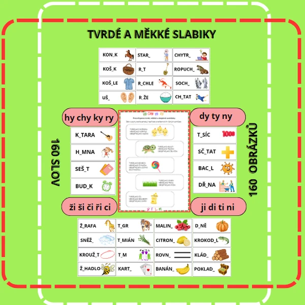 TVRDÉ A MĚKKÉ SLABIKY (K vyvození i procvičení s metodickými návody)