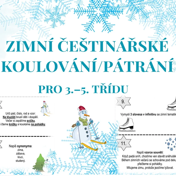 Zimní češtinářské koulování/pátrání 