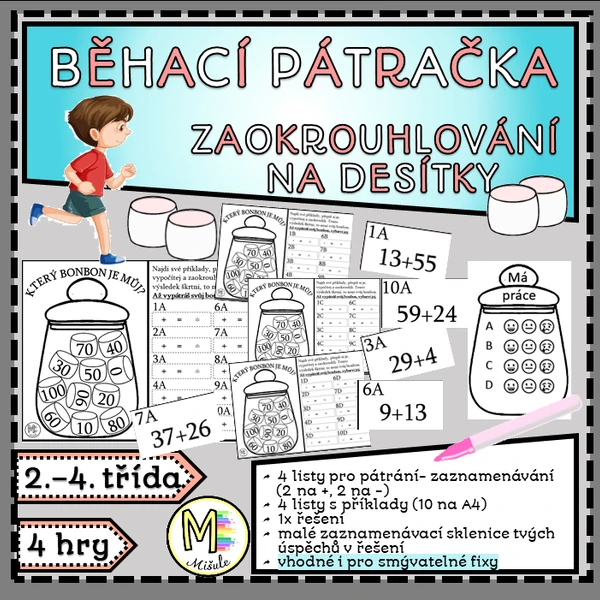 BĚHACÍ PÁTRAČKA- ZAOKROUHLOVÁNÍ NA DESÍTKY