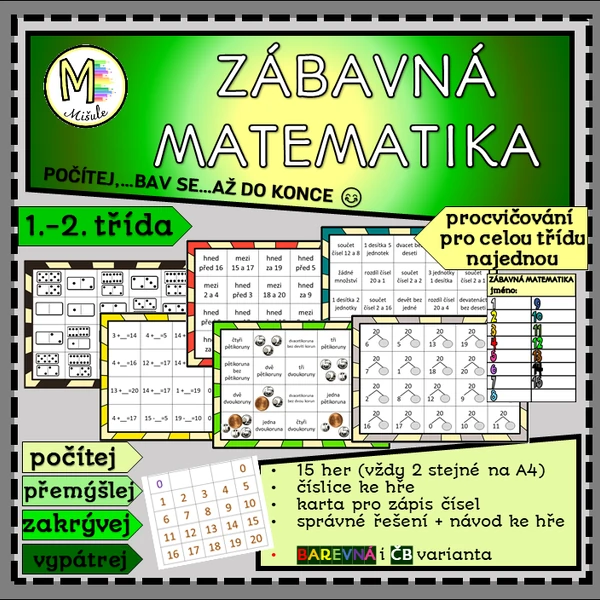 ZÁBAVNÁ MATEMATIKA- DO 20