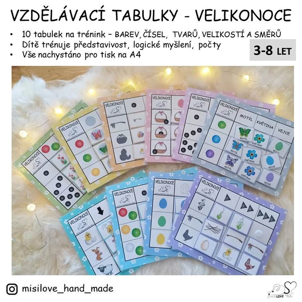 VZDĚLÁVACÍ TABULKY - VELIKONOCE