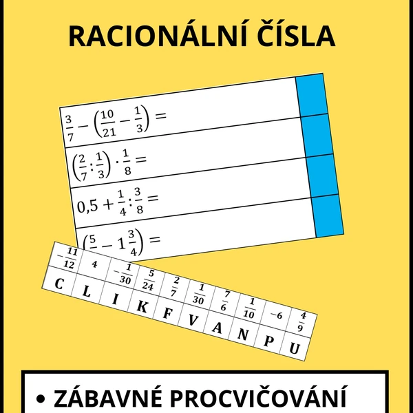 Racionální čísla - Křížovka