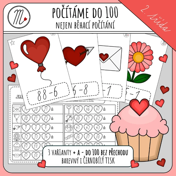 Počítáme do 100 - nejen běhací počítání (zaokrouhlujeme na desítky)