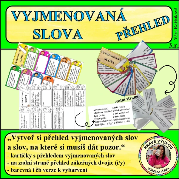 VYJMENOVANÁ SLOVA – PŘEHLED