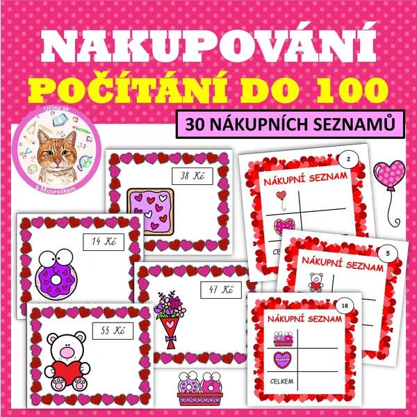 VALENTÝNSKÉ NAKUPOVÁNÍ - Počítání do 100
