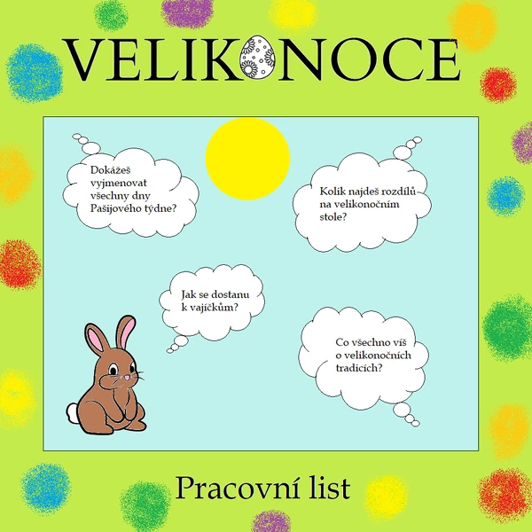 Velikonoce- pracovní list