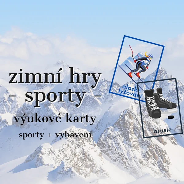 Výukové karty "Zimní hry - sporty - výukové karty"