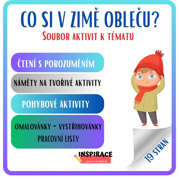CO SI V ZIMĚ OBLEČU? 🧤 (soubor aktivit k tématu)🧣