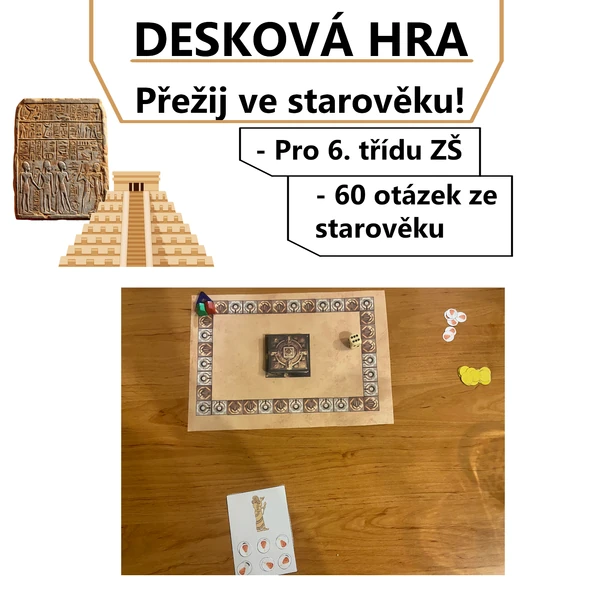Desková hra - Přežij ve starověku!