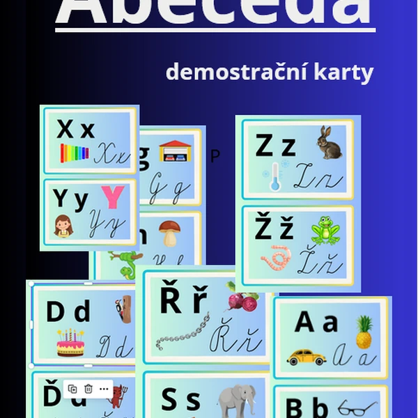 Abeceda 4 tvary písmen - motivační obrázky