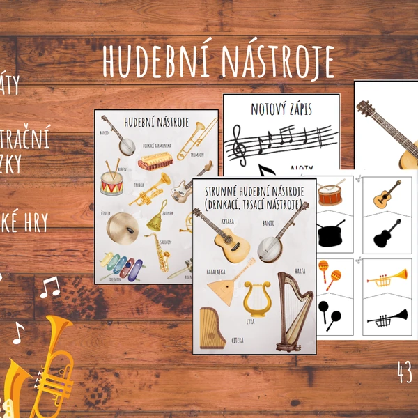 Hudební nástroje, Hudba, Hudební výchova, Noty