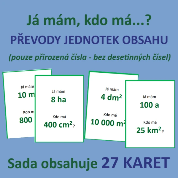 Já mám, kdo má…? – Převody jednotek OBSAHU