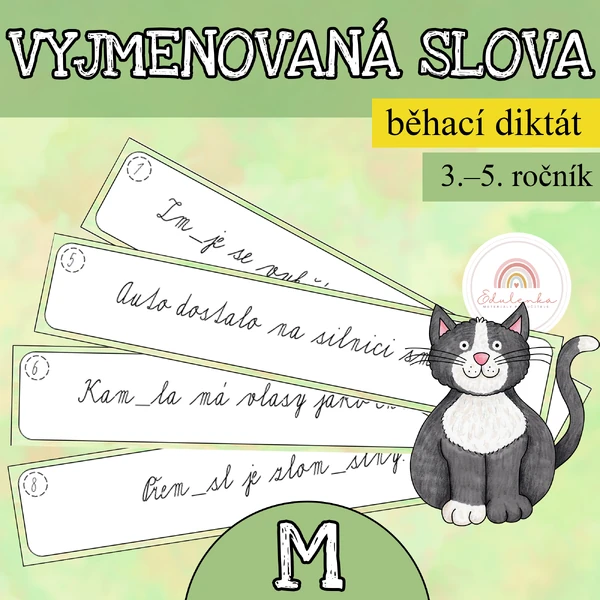Běhací diktát - vyjmenovaná slova po M