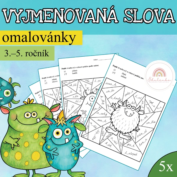 Vyjmenovaná slova - omalovánky