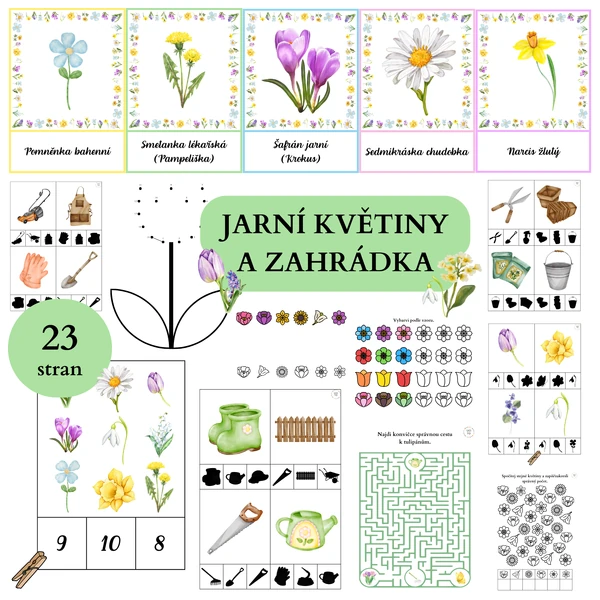 Jarní květiny a zahrádka