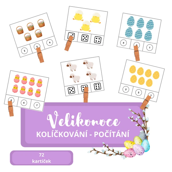 VELIKONOCE - kolíčkování (počet)